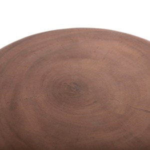 74827 ΣΚΑΜΠΟ PUFFAT HM18172.03 FIBER CEMENT ΓΚΡΙ- ΞΥΛΟ TEAK TOP Φ45x46Υεκ.