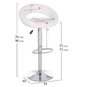 74873 ΣΚΑΜΠΟ ΜΠΑΡ ΠΕΡΙΣΤΡΕΦΟΜΕΝΟ REA HM203.22 ΜΕ ΑΜΟΡΤΙΣΕΡ-ΛΕΥΚΟ PU 54x47x96Υεκ.