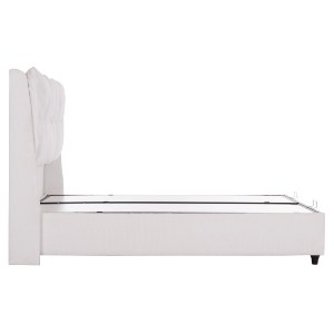 74910 ΚΡEΒΑΤΙ ΜΕ ΑΠΟΘΗΚΕΥΤΙΚΟ ΧΩΡΟ DREAMLET HM716.03 ΛΕΥΚΟ TEDDY ΥΦΑΣΜΑ- ΓΙΑ ΣΤΡΩΜΑ 160x200εκ.