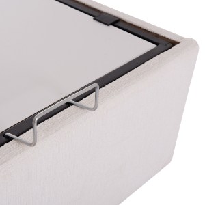 74910 ΚΡEΒΑΤΙ ΜΕ ΑΠΟΘΗΚΕΥΤΙΚΟ ΧΩΡΟ DREAMLET HM716.03 ΛΕΥΚΟ TEDDY ΥΦΑΣΜΑ- ΓΙΑ ΣΤΡΩΜΑ 160x200εκ.