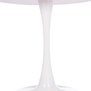 74913 ΤΡΑΠΕΖΙ ΣΤΡΟΓΓΥΛΟ BROLIN HM18141.01 MDF TOP-ΒΑΣΗ ΜΕΤΑΛΛΙΚΗ--ΛΕΥΚΟ Φ90x73Υεκ
