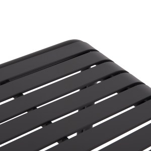 74919 ΤΡΑΠΕΖΙ ΤΕΤΡΑΓΩΝΟ ΑΛΟΥΜΙΝΙΟΥ RACHEL HM6338.01 ΓΚΡΙ 80x80x76Υεκ.