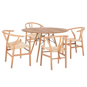 74926 ΣΕΤ ΤΡΑΠΕΖΑΡΙΑΣ 5ΤΜΧ BRAVE HM21188 ΜΕ 4 ΚΑΡΕΚΛΕΣ & ΣΤΡΟΓΓΥΛΟ ΤΡΑΠΕΖΙ