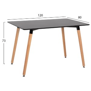 74953 ΣΕΤ ΤΡΑΠΕΖΑΡΙΑΣ 5ΤΜΧ VEGAS HM21185 MDF TOP ΣΕ ΜΑΥΡΟ--ΠΟΔΙΑ ΟΞΙΑΣ