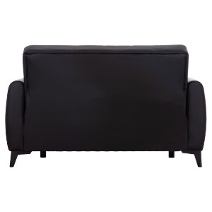 74975 ΚΑΝΑΠΕΣ ΚΡΕΒΑΤΙ ΜΕ ΑΠΟΘ.ΧΩΡΟ ΔΙΘΕΣΙΟΣ NIKKO HM3293.11 ΜΑΥΡΟ PU 144x75x84Υεκ.