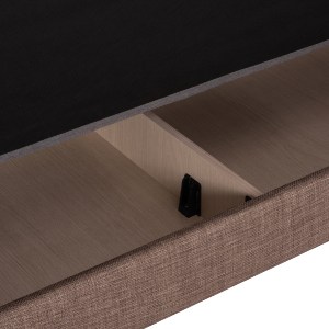 74992 ΚΑΝΑΠΕΣ ΚΡΕΒΑΤΙ ΜΕ ΑΠΟΘ.ΧΩΡΟ ΔΙΘΕΣΙΟΣ NIKKO HM3293.02 ΜΠΕΖ ΥΦΑΣΜΑ 144x75x84Υεκ.