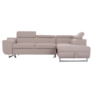 74993 ΓΩΝΙΑΚΟΣ ΚΑΝΑΠΕΣ-ΚΡΕΒΑΤΙ ΜΕ ΑΠΟΘ.ΧΩΡΟ ENCORE HM3301.03R ΜΠΕΖ ΥΦΑΣΜΑ 285x205x90Υεκ.