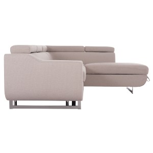 74993 ΓΩΝΙΑΚΟΣ ΚΑΝΑΠΕΣ-ΚΡΕΒΑΤΙ ΜΕ ΑΠΟΘ.ΧΩΡΟ ENCORE HM3301.03R ΜΠΕΖ ΥΦΑΣΜΑ 285x205x90Υεκ.