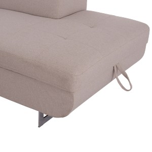 74993 ΓΩΝΙΑΚΟΣ ΚΑΝΑΠΕΣ-ΚΡΕΒΑΤΙ ΜΕ ΑΠΟΘ.ΧΩΡΟ ENCORE HM3301.03R ΜΠΕΖ ΥΦΑΣΜΑ 285x205x90Υεκ.