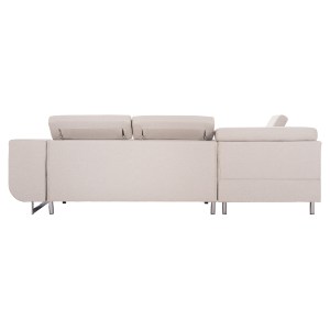74994 ΓΩΝΙΑΚΟΣ ΚΑΝΑΠΕΣ-ΚΡΕΒΑΤΙ ΜΕ ΑΠΟΘ.ΧΩΡΟ ENCORE HM3301.03L ΜΠΕΖ ΥΦΑΣΜΑ 285x205x90Υεκ.