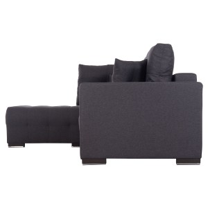 74998 ΓΩΝΙΑΚΟΣ ΚΑΝΑΠΕΣ-ΚΡΕΒΑΤΙ ΜΕ ΑΠΟΘ.ΧΩΡΟ TRENDSTON HM3302.01L ΓΚΡΙ ΥΦΑΣΜΑ 298x177x95Υεκ