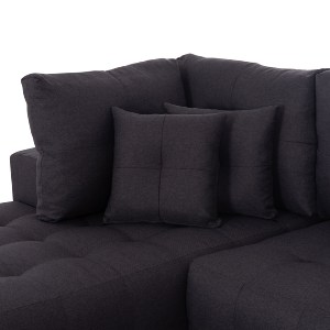 74998 ΓΩΝΙΑΚΟΣ ΚΑΝΑΠΕΣ-ΚΡΕΒΑΤΙ ΜΕ ΑΠΟΘ.ΧΩΡΟ TRENDSTON HM3302.01L ΓΚΡΙ ΥΦΑΣΜΑ 298x177x95Υεκ