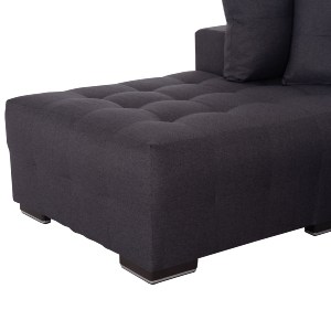 74998 ΓΩΝΙΑΚΟΣ ΚΑΝΑΠΕΣ-ΚΡΕΒΑΤΙ ΜΕ ΑΠΟΘ.ΧΩΡΟ TRENDSTON HM3302.01L ΓΚΡΙ ΥΦΑΣΜΑ 298x177x95Υεκ