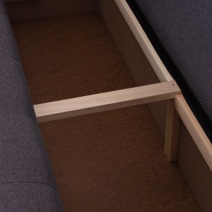 74998 ΓΩΝΙΑΚΟΣ ΚΑΝΑΠΕΣ-ΚΡΕΒΑΤΙ ΜΕ ΑΠΟΘ.ΧΩΡΟ TRENDSTON HM3302.01L ΓΚΡΙ ΥΦΑΣΜΑ 298x177x95Υεκ