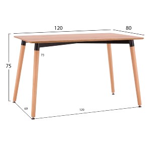 75028 ΣΕΤ ΤΡΑΠΕΖΑΡΙΑΣ 5ΤΜΧ BRAVE HM21182 MDF TOP-ΞΥΛΟ ΟΞΙΑΣ & PAPER ROPE ΣΕ ΦΥΣΙΚΟ