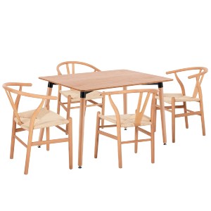 75028 ΣΕΤ ΤΡΑΠΕΖΑΡΙΑΣ 5ΤΜΧ BRAVE HM21182 MDF TOP-ΞΥΛΟ ΟΞΙΑΣ & PAPER ROPE ΣΕ ΦΥΣΙΚΟ