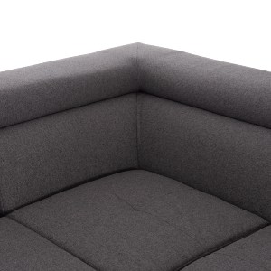 75036 ΓΩΝΙΑΚΟΣ ΚΑΝΑΠΕΣ-ΚΡΕΒΑΤΙ ΜΕ ΑΠΟΘ.ΧΩΡΟ ENCORE HM3301.01R ΓΚΡΙ ΥΦΑΣΜΑ 285x205x90Υεκ.