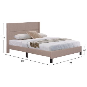 75102 ΚΡΕΒΑΤΙ TRILLOP HM666.15 ΜΠΕΖ ΥΦΑΣΜΑ ΓΙΑ ΣΤΡΩΜΑ 160X200εκ.