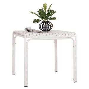 75108 ΤΡΑΠΕΖΙ ΤΕΤΡΑΓΩΝΟ ΑΛΟΥΜΙΝΙΟΥ RACHEL HM6338.02 ΛΕΥΚΟ 80x80x75Υεκ.