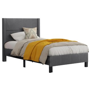 75110 ΚΡΕΒΑΤΙ TRILLOP HM667.12 ΓΚΡΙ ΥΦΑΣΜΑ ΓΙΑ ΜΟΝΟ ΣΤΡΩΜΑ 120X200εκ.