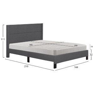 75130 ΚΡΕΒΑΤΙ ΔΙΠΛΟ & ΣΤΡΩΜΑ TRILLOP HM21202.12 ΓΚΡΙ ΥΦΑΣΜΑ--ΓΙΑ 160x200εκ