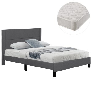 75130 ΚΡΕΒΑΤΙ ΔΙΠΛΟ & ΣΤΡΩΜΑ TRILLOP HM21202.12 ΓΚΡΙ ΥΦΑΣΜΑ--ΓΙΑ 160x200εκ