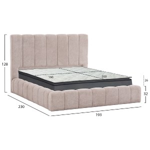 75147 ΚΡΕΒΑΤΙ ΔΙΠΛΟ ΜΕ ΣΤΡΩΜΑ & ΑΠΟΘ.ΧΩΡΟ REMO HM21167 ΜΠΕΖ ΜΠΟΥΚΛΕ--ΓΙΑ 160x200εκ