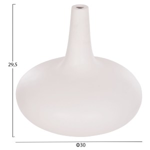 75190 ΕΠΙΤΡΑΠΕΖΙΟ ΔΙΑΚΟΣΜΗΤΙΚΟ ΒΑΖΟ DENI HM4663.02M ΤΕΡΑΚΟΤΑ ΣΕ ΛΕΥΚΟ--Φ30x29.5Υεκ