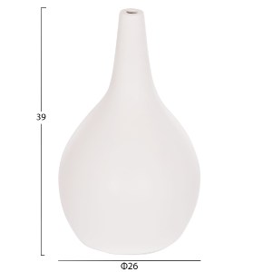 75191 ΕΠΙΤΡΑΠΕΖΙΟ ΔΙΑΚΟΣΜΗΤΙΚΟ ΒΑΖΟ DENI HM4663.02L ΤΕΡΑΚΟΤΑ ΣΕ ΛΕΥΚΟ--Φ26x39Υεκ