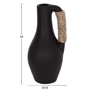 75200 ΕΠΙΤΡΑΠΕΖΙΟ ΔΙΑΚΟΣΜΗΤΙΚΟ ΒΑΖΟ CAMMER HM4687.01L ΤΕΡΑΚΟΤΑ ΣΕ ΜΑΥΡΟ--Φ18x39Υεκ.