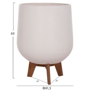 75204 ΣΕΤ 3 ΓΛΑΣΤΡΕΣ ΜΕ TEAK ΒΑΣΕΙΣ TRYLL HM4681.02 FIBER CEMENT ΛΕΥΚΟ