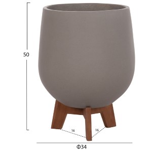 75205 ΣΕΤ 3 ΓΛΑΣΤΡΕΣ ΜΕ ΞΥΛΙΝΕΣ ΒΑΣΕΙΣ TRYLL HM4681.03 FIBER CEMENT--ΓΚΡΙ