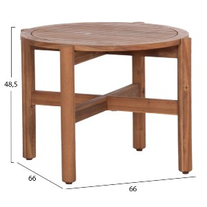 75219 LOUNGE ΣΕΤ SANJI HM21214 ΤΡΑΠΕΖΙ & 2 ΠΟΛΥΘΡΟΝΕΣ--ΞΥΛΟ ΑΚΑΚΙΑΣ-ΑΛΟΥΜΙΝΙΟ-ΣΧΟΙΝΙ