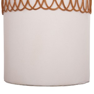 75230 ΒΟΗΘΗΤΙΚΟ ΤΡΑΠΕΖΙ PRILEP HM18159.02 FIBER CEMENT ΛΕΥΚΟ & RATTAN--Φ60x76,5Υεκ