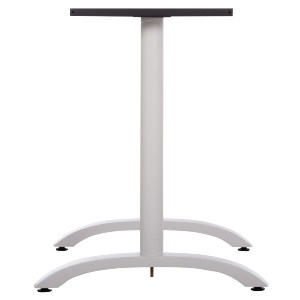 75239 ΒΑΣΗ ΤΡΑΠΕΖΙΟΥ ΜΕΤΑΛΛΙΚΗ ΔΙΠΛΗ HM461.12 ΛΕΥΚΗ ΜΕ ΡΕΓΟΥΛΑΤΟΡΟΥΣ 100x60x73Υεκ.