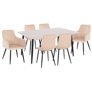 75273 ΣΕΤ ΤΡΑΠΕΖΑΡΙΑΣ 7ΤΜΧ RAVEN HM21070.01 ΚΕΡΑΜΙΚΟ TOP--4 ΚΑΡΕΚΛΕΣ & 2 ΠΟΛΥΘΡΟΝΕΣ ΕΚΡΟΥ