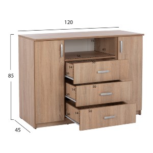 75335 ΣΕΤ ΚΡΕΒΑΤΟΚΑΜΑΡΑΣ 6ΤΜΧ ADLER HM11759 ΜΕΛΑΜΙΝΗ SONAMA OAK-ΓΙΑ ΣΤΡΩΜΑ 160x200εκ