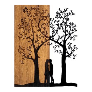 75406 ΔΙΑΚΟΣΜΗΤΙΚΟ ΤΟΙΧΟΥ HM4753-ΜΕΤΑΛΛΟ ΜΑΥΡΟ-ΞΥΛΟ 45x3(βάθος)x58Υεκ.