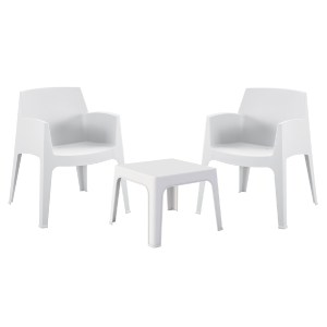 75490 ΣΕΤ 3ΤΜΧ ΠΟΛΥΠΡΟΠΥΛΕΝΙΟΥ SLEEK HM21267.01 ΤΡΑΠΕΖΑΚΙ & 2 ΠΟΛΥΘΡΟΝΕΣ-ΛΕΥΚΟ