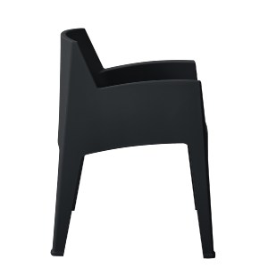 75492 ΠΟΛΥΘΡΟΝΑ ΠΟΛΥΠΡΟΠΥΛΕΝΙΟΥ SLEEK HM6370.02 ΜΑΥΡΗ 57x56x82,5Υεκ.