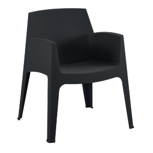 75492 ΠΟΛΥΘΡΟΝΑ ΠΟΛΥΠΡΟΠΥΛΕΝΙΟΥ SLEEK HM6370.02 ΜΑΥΡΗ 57x56x82,5Υεκ.