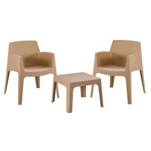 75499 ΣΕΤ 3ΤΜΧ ΠΟΛΥΠΡΟΠΥΛΕΝΙΟΥ SLEEK HM21267.03 ΤΡΑΠΕΖΑΚΙ & 2 ΠΟΛΥΘΡΟΝΕΣ-ΚΑΠΟΥΤΣΙΝΟ