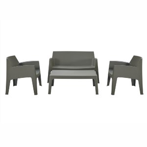 75508 ΣΕΤ ΣΑΛΟΝΙ ΕΞ.ΧΩΡΟΥ 4ΤΜΧ SLEEK HM21268.05 DARK OLIVE GREEN ΠΟΛΥΠΡΟΠΥΛΕΝΙΟ