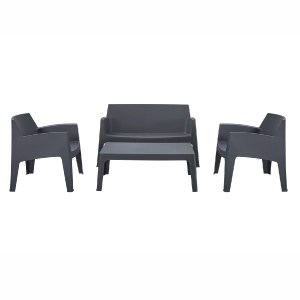 75509 ΣΕΤ ΣΑΛΟΝΙ ΕΞ.ΧΩΡΟΥ 4ΤΜΧ SLEEK HM21268.10 ΓΚΡΙ ΠΟΛΥΠΡΟΠΥΛΕΝΙΟ