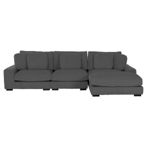 75520 ΚΑΝΑΠΕΣ ΔΕΞΙΑ ΓΩΝΙΑ CRANFIELD HM3287.01R ΓΚΡΙ ΡΙΓΕ ΥΦΑΣΜΑ 315x167(γωνία)x67Υεκ.