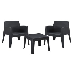 75554 ΣΕΤ LOUNGE 3ΤΜΧ SLEEK HM21274.02 ΜΑΥΡΟ ΠΟΛΥΠΡΟΠΥΛΕΝΙΟ