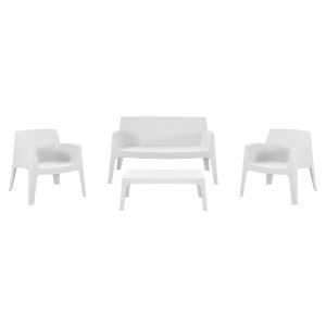 75561 ΣΕΤ LOUNGE 4ΤΜΧ SLEEK HM21275.01 ΛΕΥΚΟ ΠΟΛΥΠΡΟΠΥΛΕΝΙΟ