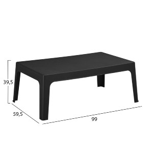 75562 ΣΕΤ LOUNGE 4ΤΜΧ SLEEK HM21275.02 ΜΑΥΡΟ ΠΟΛΥΠΡΟΠΥΛΕΝΙΟ