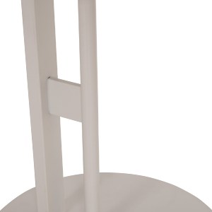 75595 ΒΟΗΘΗΤΙΚΟ ΤΡΑΠΕΖΙ ΟΒΑΛ ALPER HM18328 MDF SONAMA--ΜΕΤΑΛΛΟ ΛΕΥΚΟ 50x50x51Υεκ.