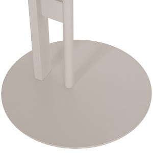 75595 ΒΟΗΘΗΤΙΚΟ ΤΡΑΠΕΖΙ ΟΒΑΛ ALPER HM18328 MDF SONAMA--ΜΕΤΑΛΛΟ ΛΕΥΚΟ 50x50x51Υεκ.